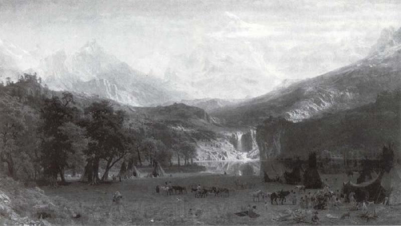 Albert Bierstadt Die Rocke Mountains Spain oil painting art